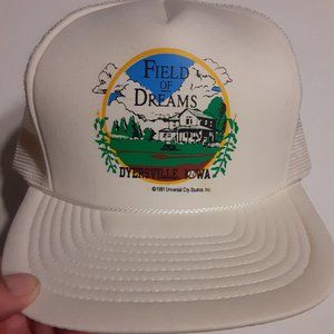 VTG 90's Field Of Dreams San Sun Dyersville Iowa 1991 Trucker Snap Back Hat/Cap
